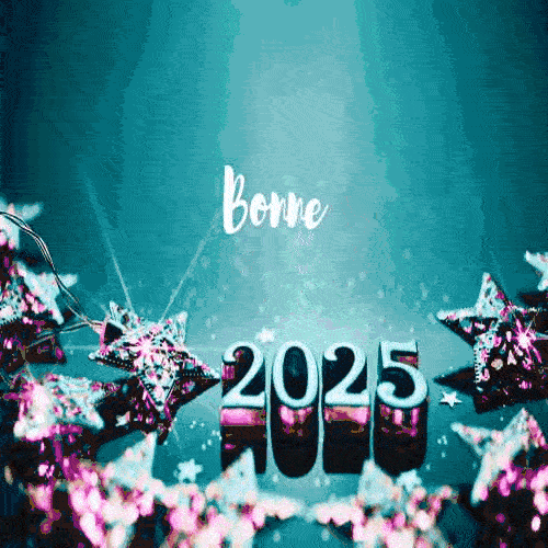 bonne année 2025 gratuit New year in French GIF